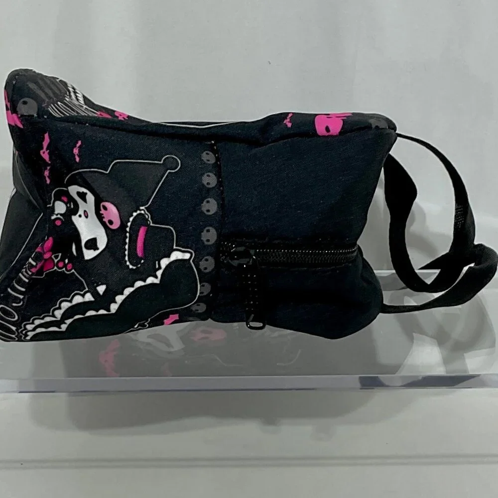 NWOT Kuromi Black Lunch Bag Zipper with Handles Hello Kitty Sanrio